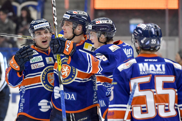 Växjö Lakers jublar. Foto: Jonas Ljungdahl / BILDBYRÅN