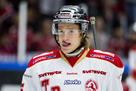 Kim Tallberg i Troja-tröjan. Foto: NILS JAKOBSSON / BILDBYRÅN