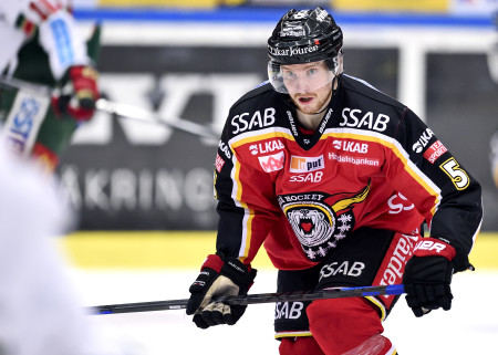 Marcus Fagerudd i Luleå-tröjan. Foto: Peter Skaugvold / BILDBYRÅN