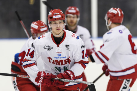 Elias Pettersson i Timrå-tröjan. Foto: Anders Bjur / BILDBYRÅN 