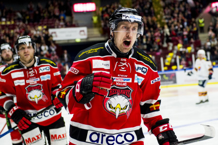 Erik Andersson i Malmö Redhawks. Foto: Ludvig Thunman / BILDBYRÅN