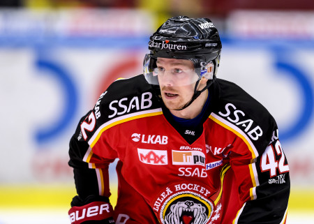 Joakim Hillding i Luleå Hockey. Foto: Peter Skaugvold / BILDBYRÅN